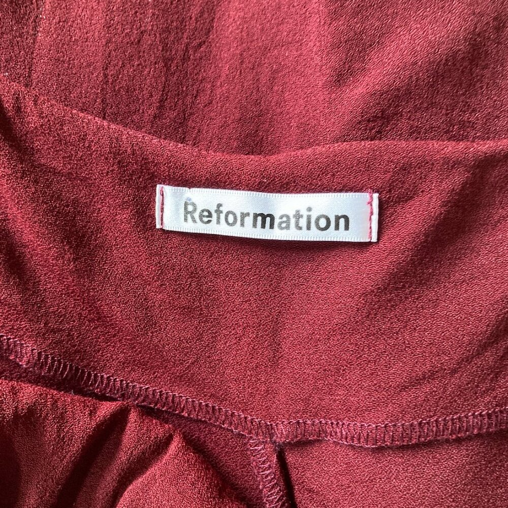 Reformation Burgundy Midi Dress - Picture 7 of 7